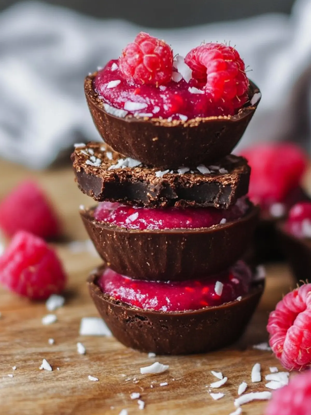 Delicious Choc Raspberry Coconut Cups – No-Bake Bliss 4 Choc Raspberry Coconut Cups