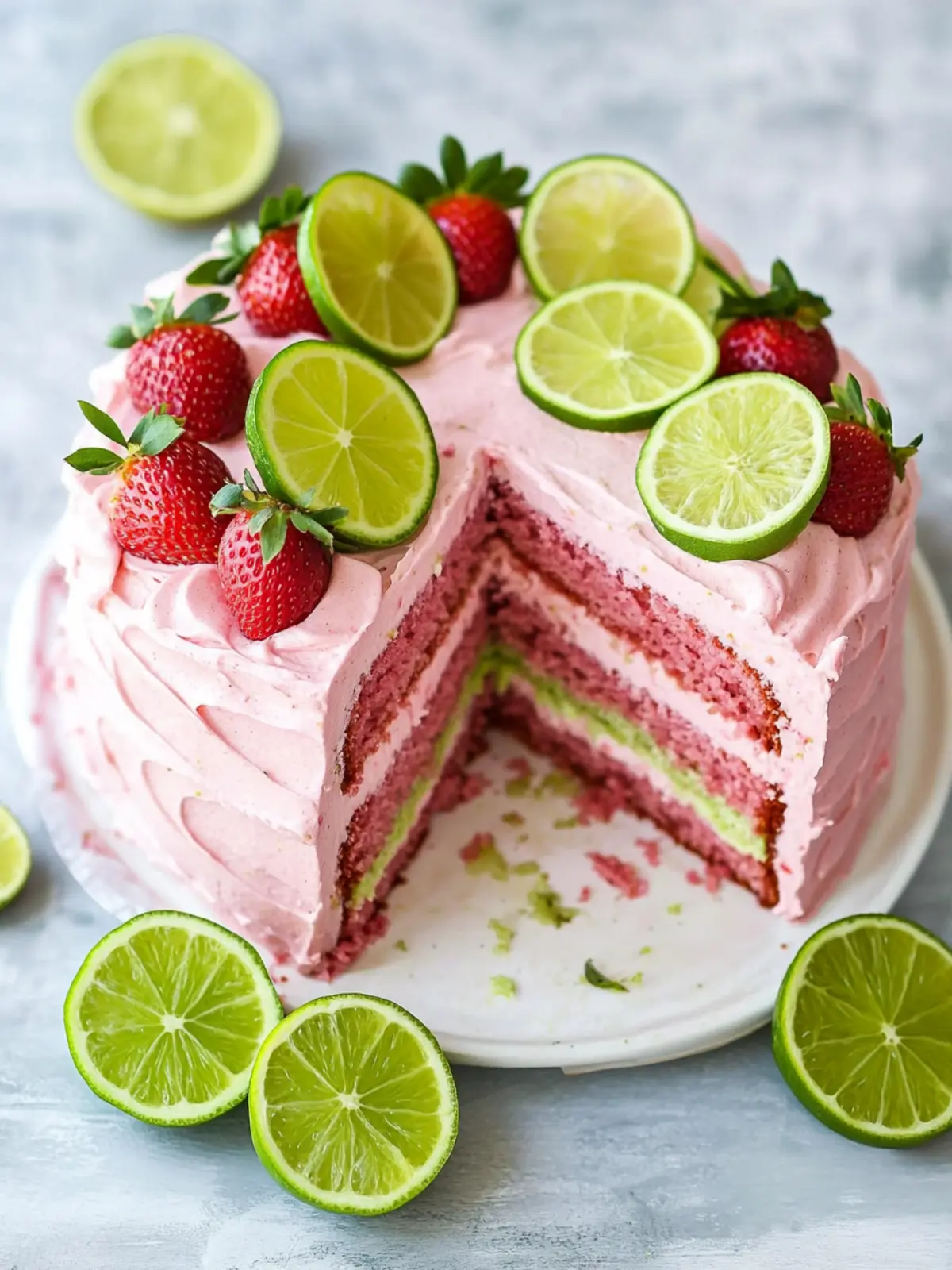 Strawberry Limeade Cake Recipe - Your Summer Party Showstopper 4 Strawberry Limeade Cake Recipe