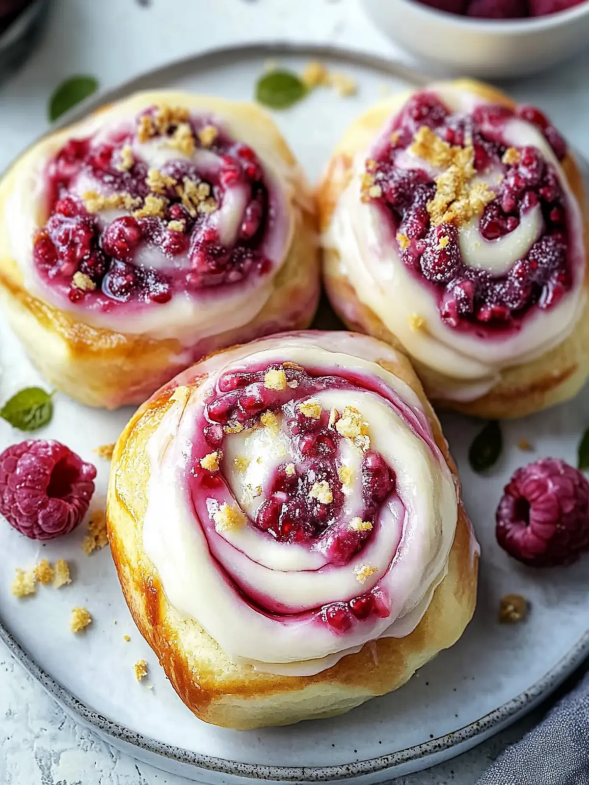 Raspberry and Rose Cheesecake Buns: A Floral Delight for You 4 Raspberry and Rose Cheesecake Buns