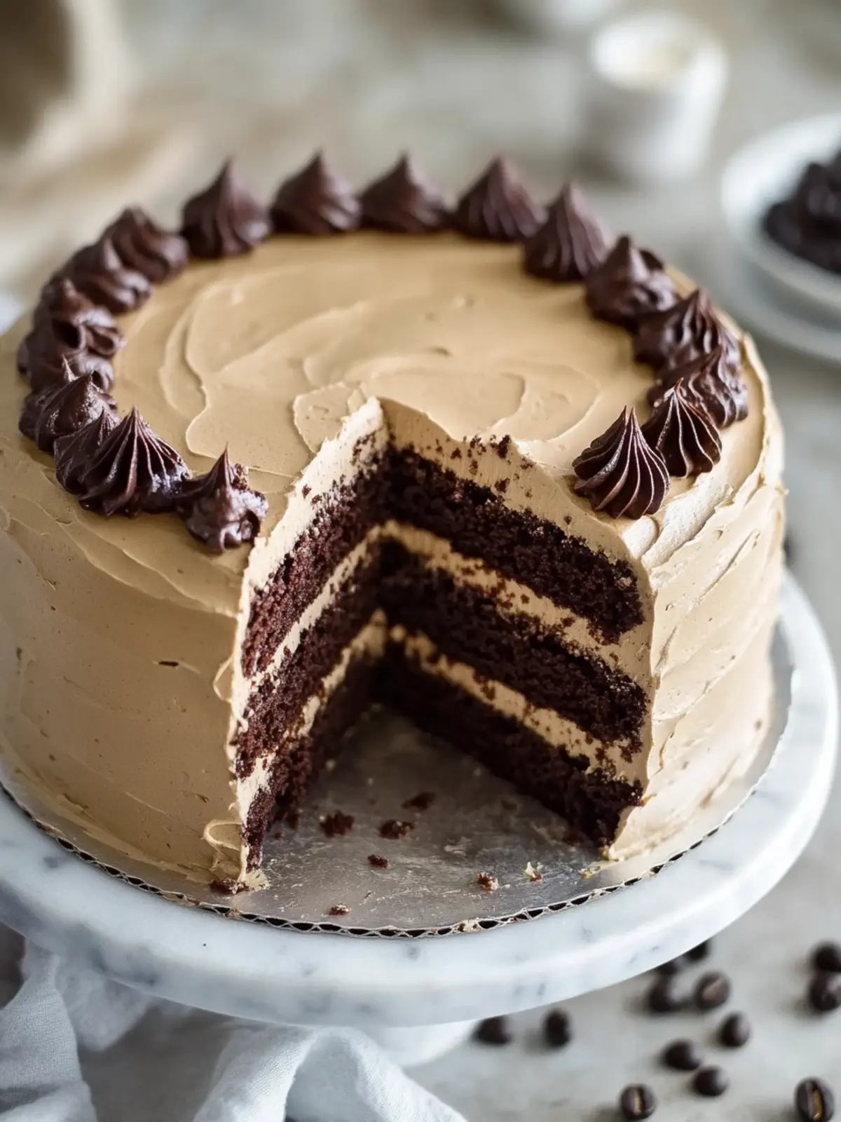 Irresistible Chocolate Mocha Cake with Espresso Buttercream Magic 3 Chocolate Mocha Cake with Espresso Buttercream
