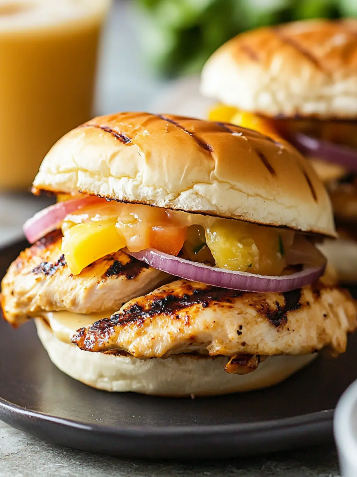 Grilled Hawaiian Chicken Sandwiches