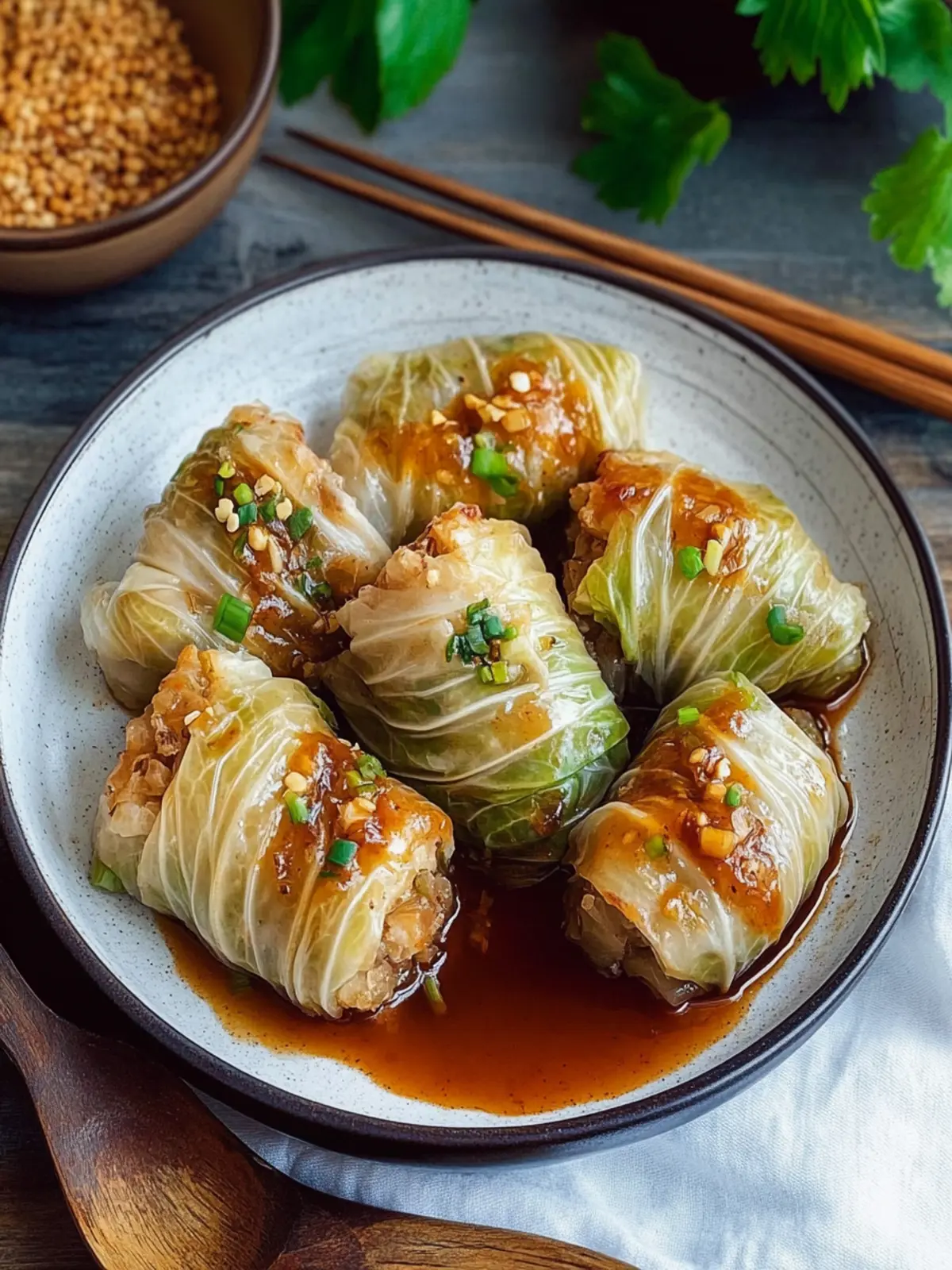 Delicious Vegan Cabbage Rolls with Asian Flavors to Savor 4 Vegan Cabbage Rolls