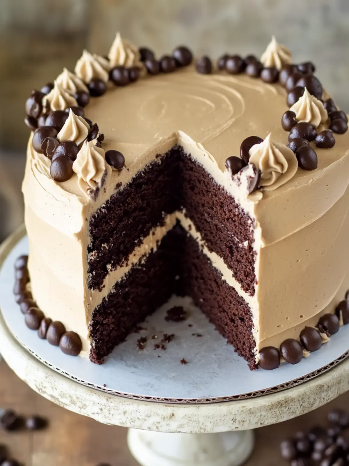 Irresistible Chocolate Mocha Cake with Espresso Buttercream Magic 4 Chocolate Mocha Cake with Espresso Buttercream