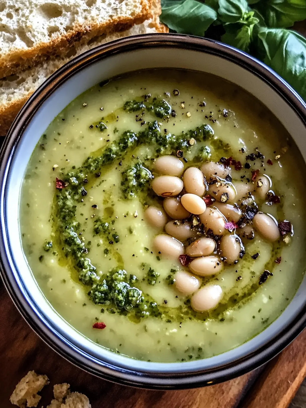 Creamy White Bean Pesto Soup for Quick Cozy Nights 4 Creamy White Bean Pesto Soup