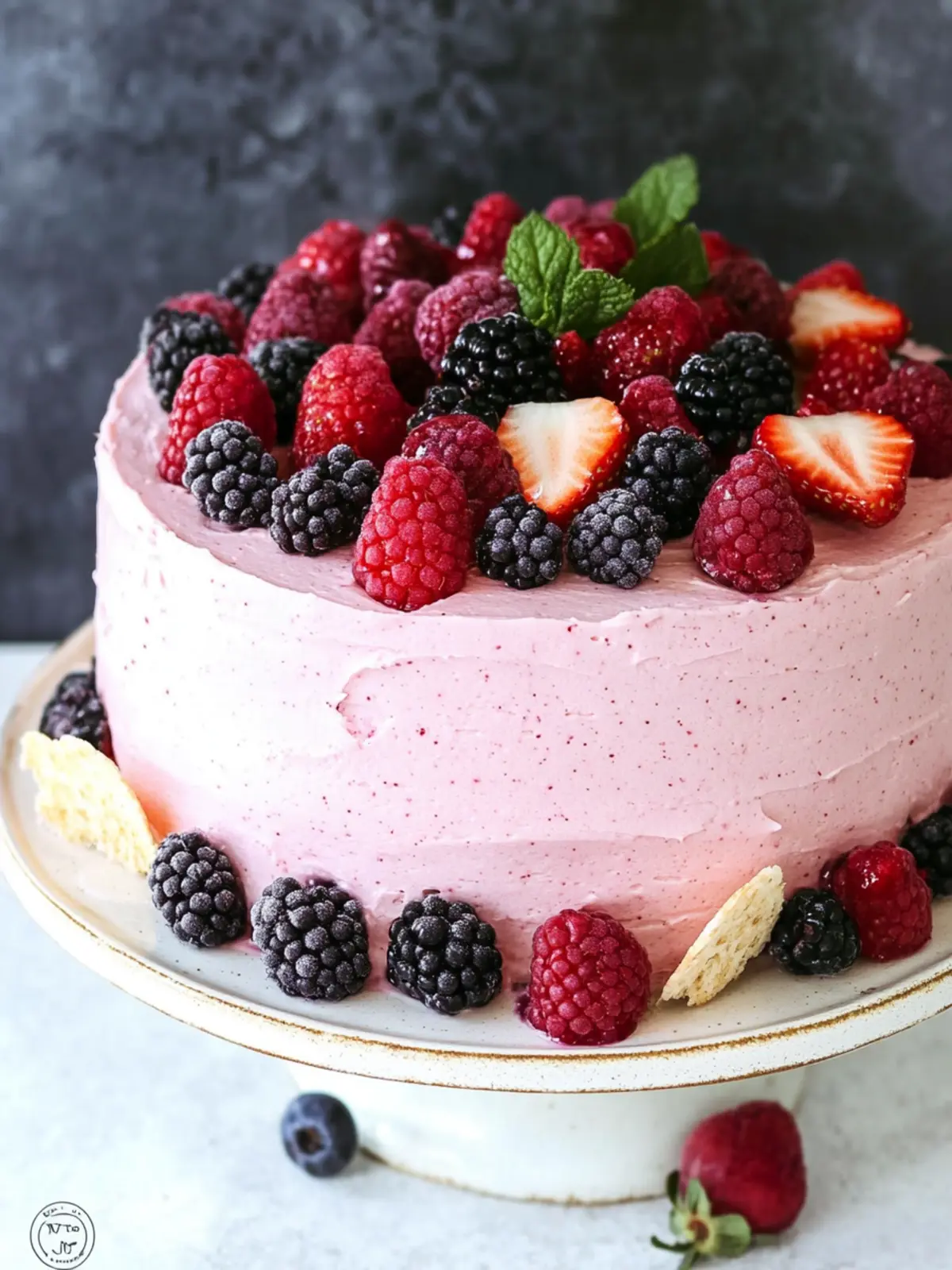 Delicious Berry Mousse Genoise Layer Cake for Celebrations 4 Berry Mousse Genoise Layer Cake