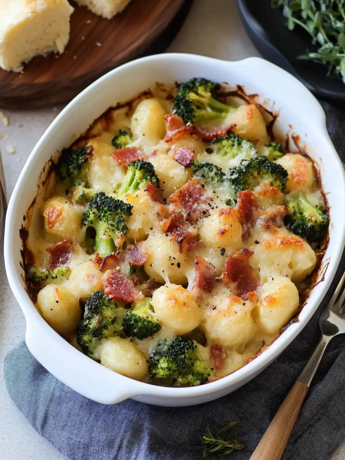 Savor the Comfort: Bacon Broccoli Gnocchi Bake Delight 5 Bacon Broccoli Gnocchi Bake