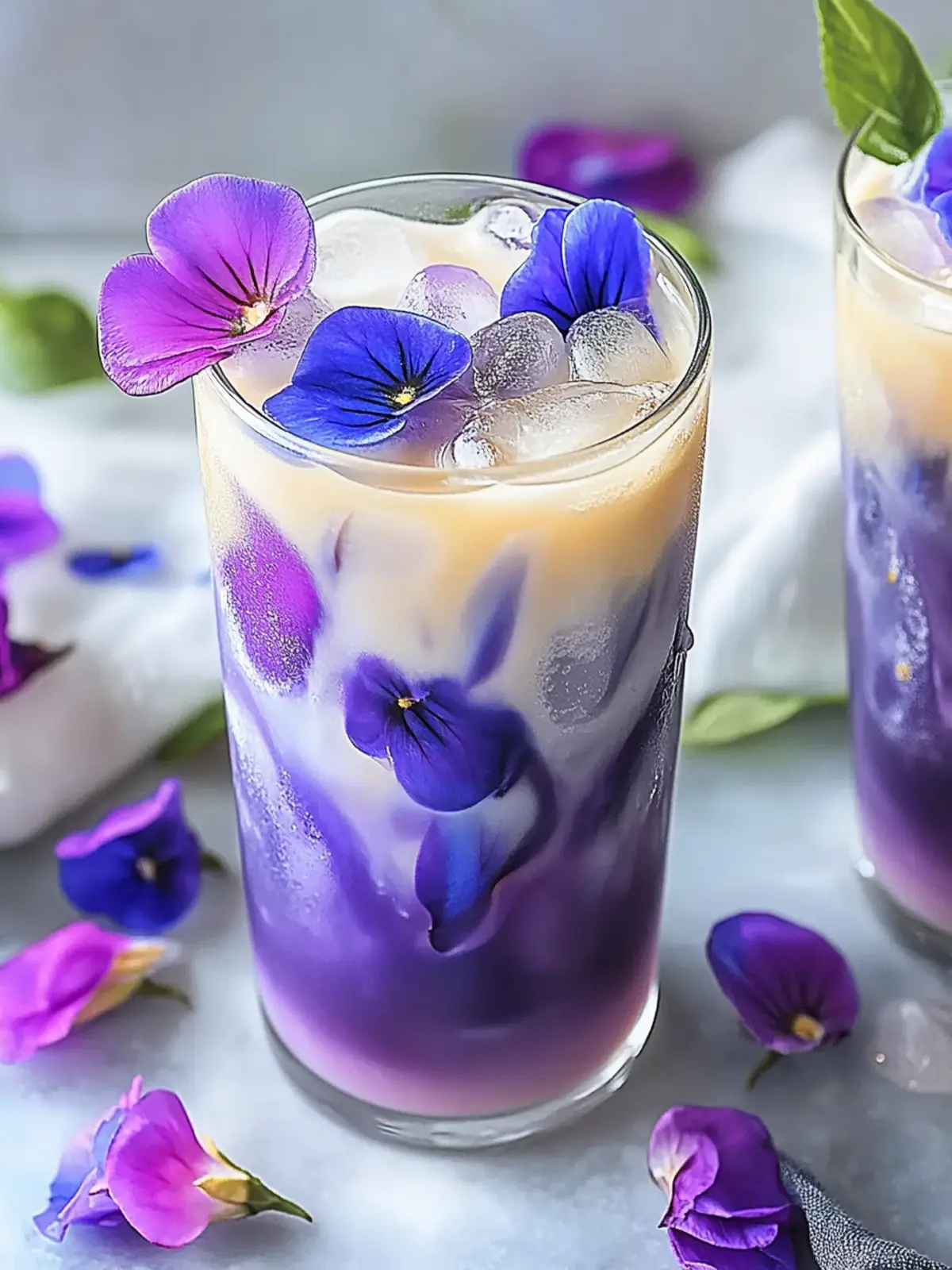 Vibrant Iced Butterfly Pea Flower Tea Latte for Refreshing Bliss 4 Iced Butterfly Pea Flower Tea Latte