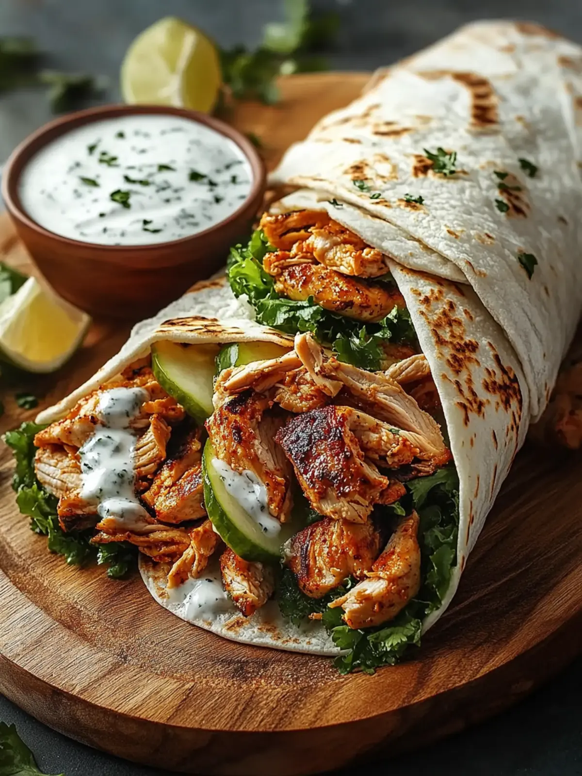 Juicy Chicken Shawarma with Creamy Garlic Sauce Delight 3 Chicken Shawarma with Garlic Sauce