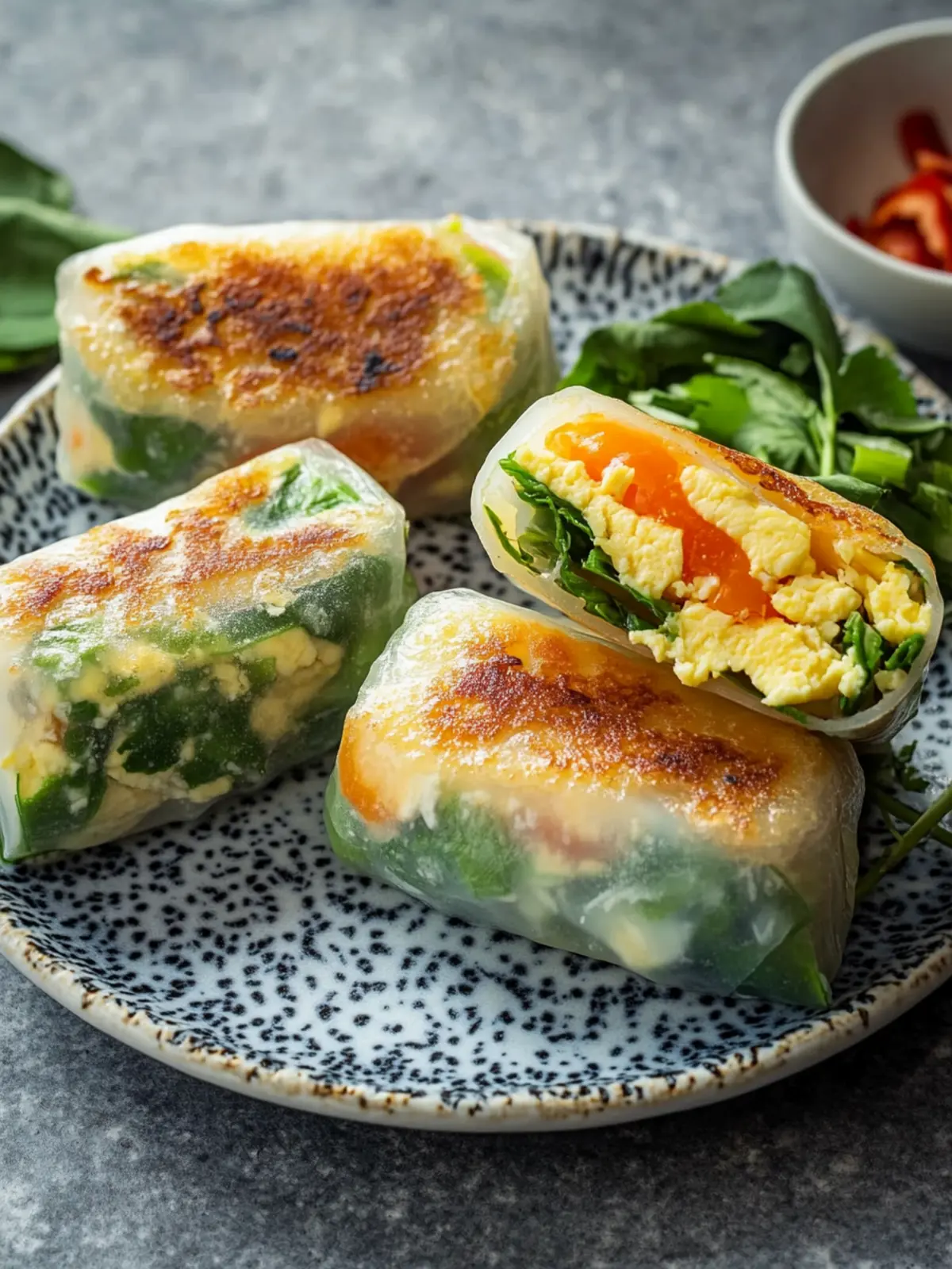 Crispy Rice Paper Egg Wraps: A Crunchy Breakfast Delight 2 Crispy Rice Paper Egg Wraps