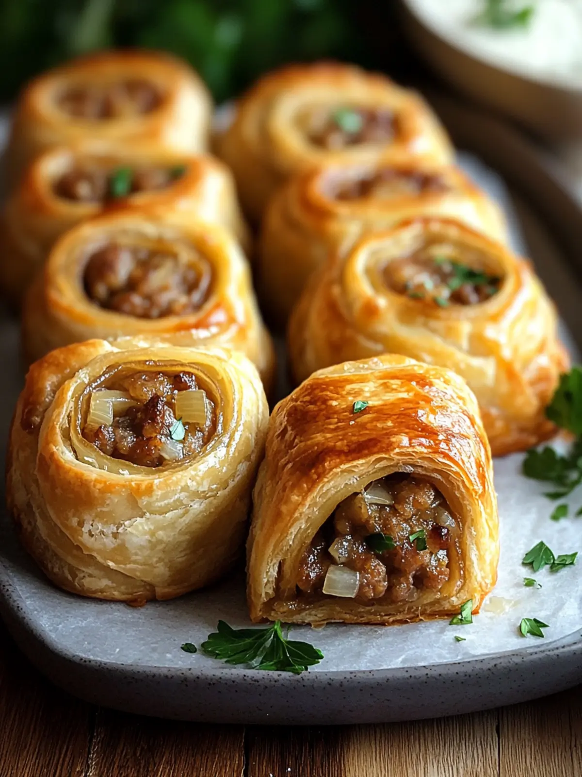 Mouthwatering French Onion Sausage Rolls for Easy Gatherings 2 French Onion Sausage Rolls