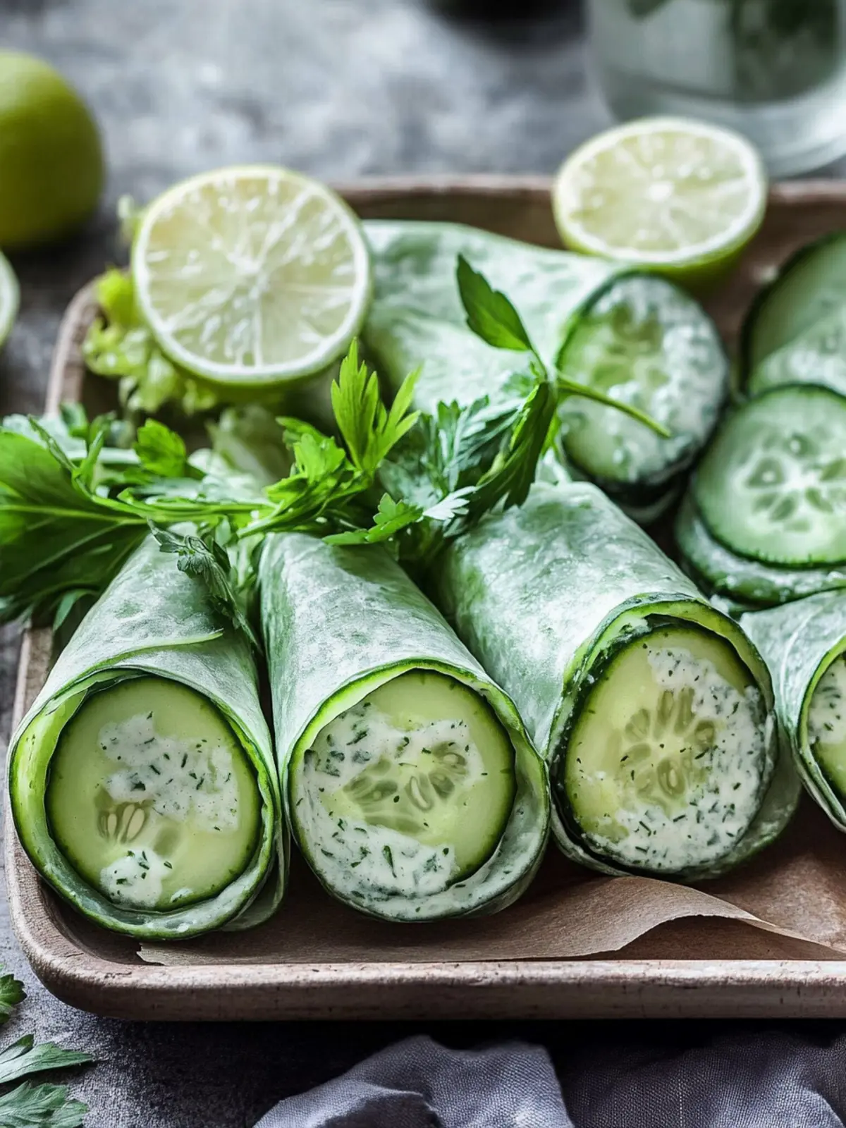 Cucumber Wraps with Green Goddess Dressing: A Zesty Delight 4 Cucumber Wraps with Green Goddess Dressing