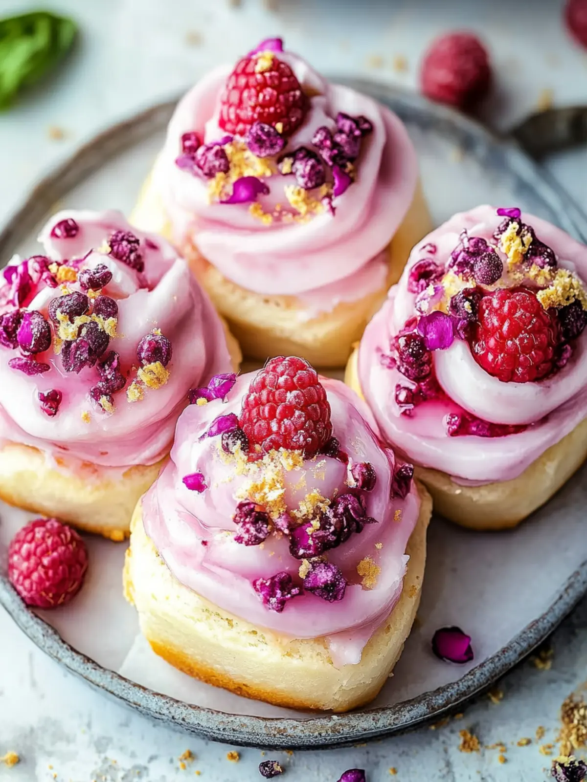 Raspberry and Rose Cheesecake Buns: A Floral Delight for You 5 Raspberry and Rose Cheesecake Buns