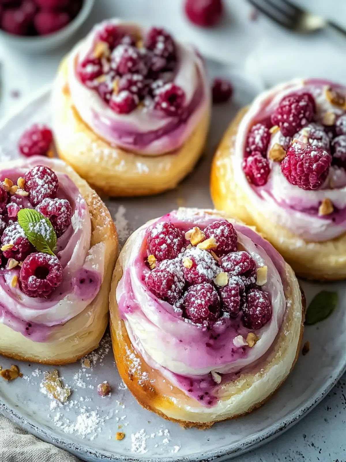Raspberry and Rose Cheesecake Buns: A Floral Delight for You 3 Raspberry and Rose Cheesecake Buns