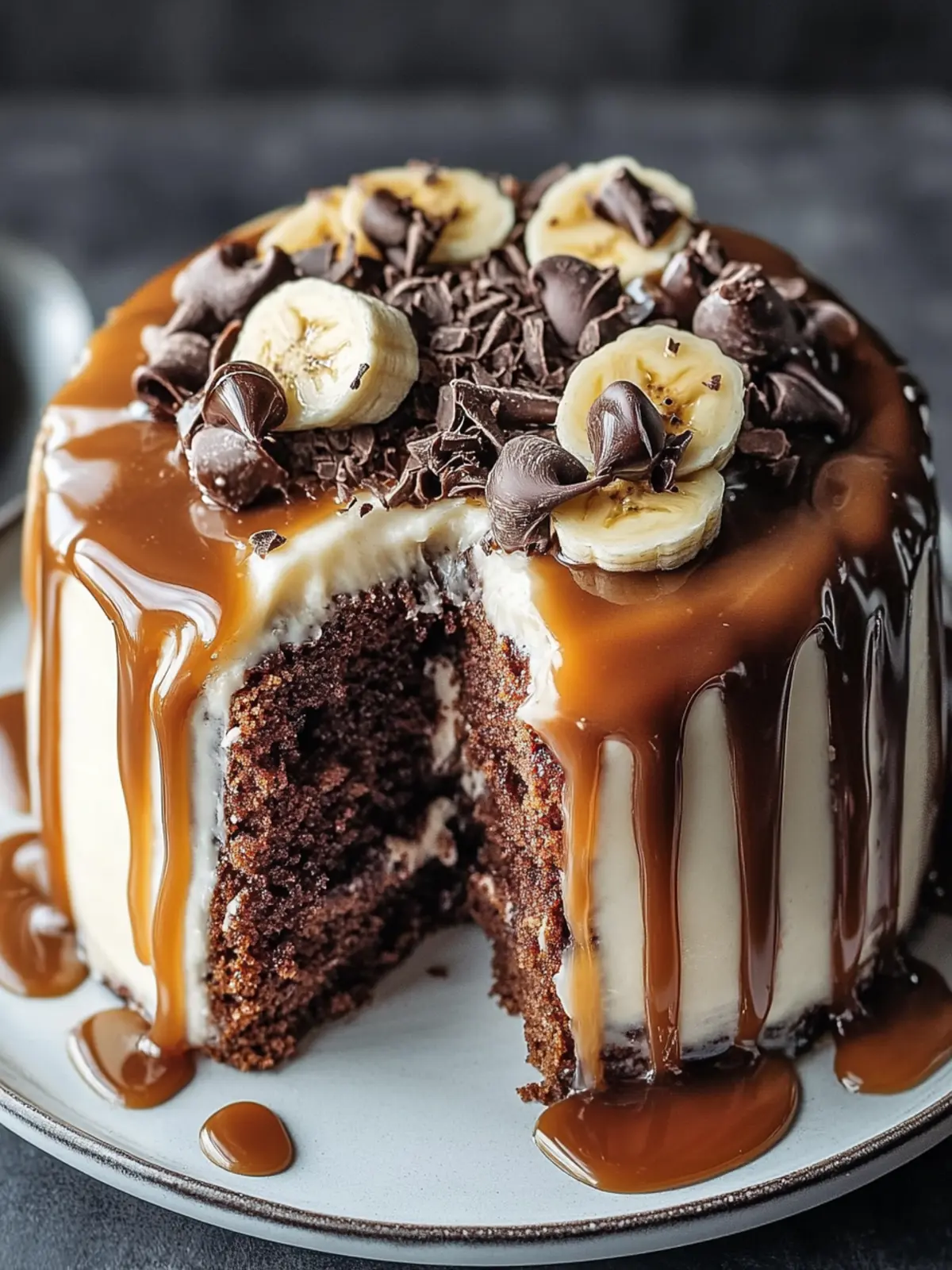 Decadent Salted Caramel Chocolate Banana Cake to Swoon Over 4 Salted Caramel Chocolate Banana Cake
