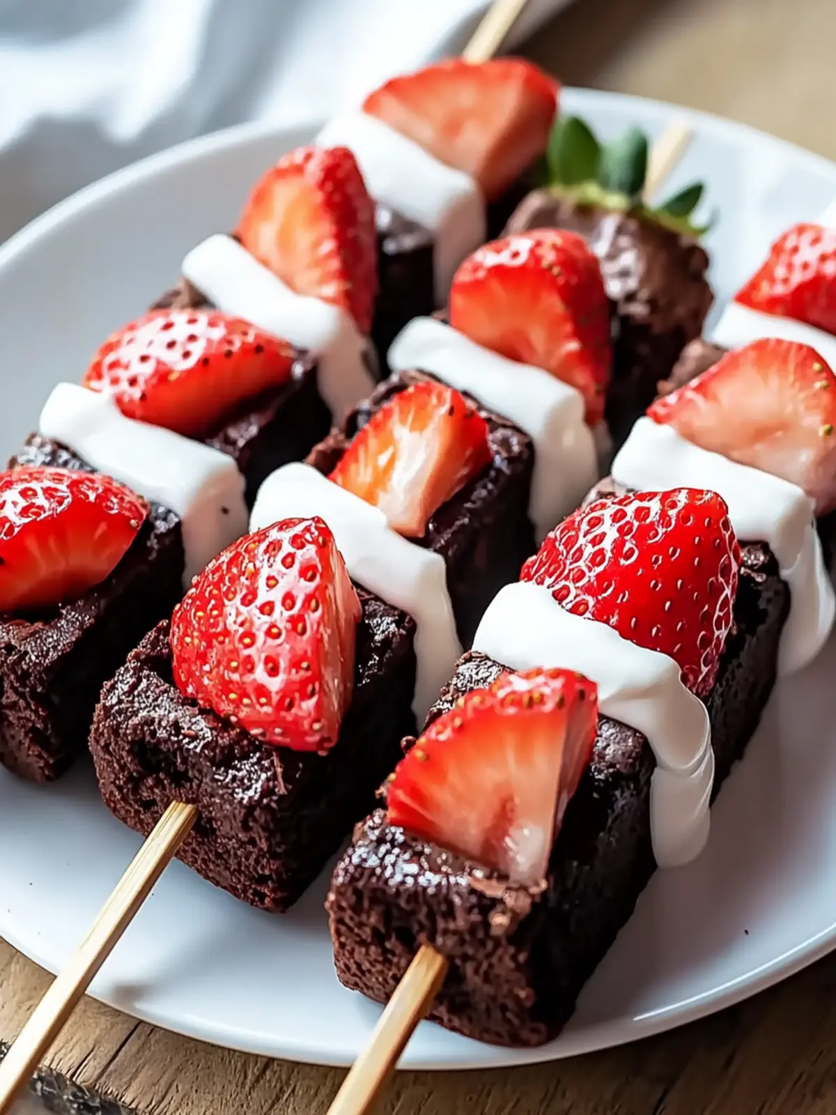 Sweet Strawberry Brownie Kabobs That'll Elevate Your Dessert Game 2 Sweet Strawberry Brownie Kabobs