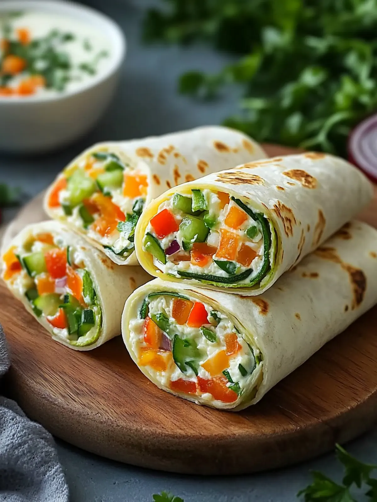 Savory Vegetable Tortilla Roll Ups for Easy No-Cook Snacking 3 Vegetable Tortilla Roll Ups