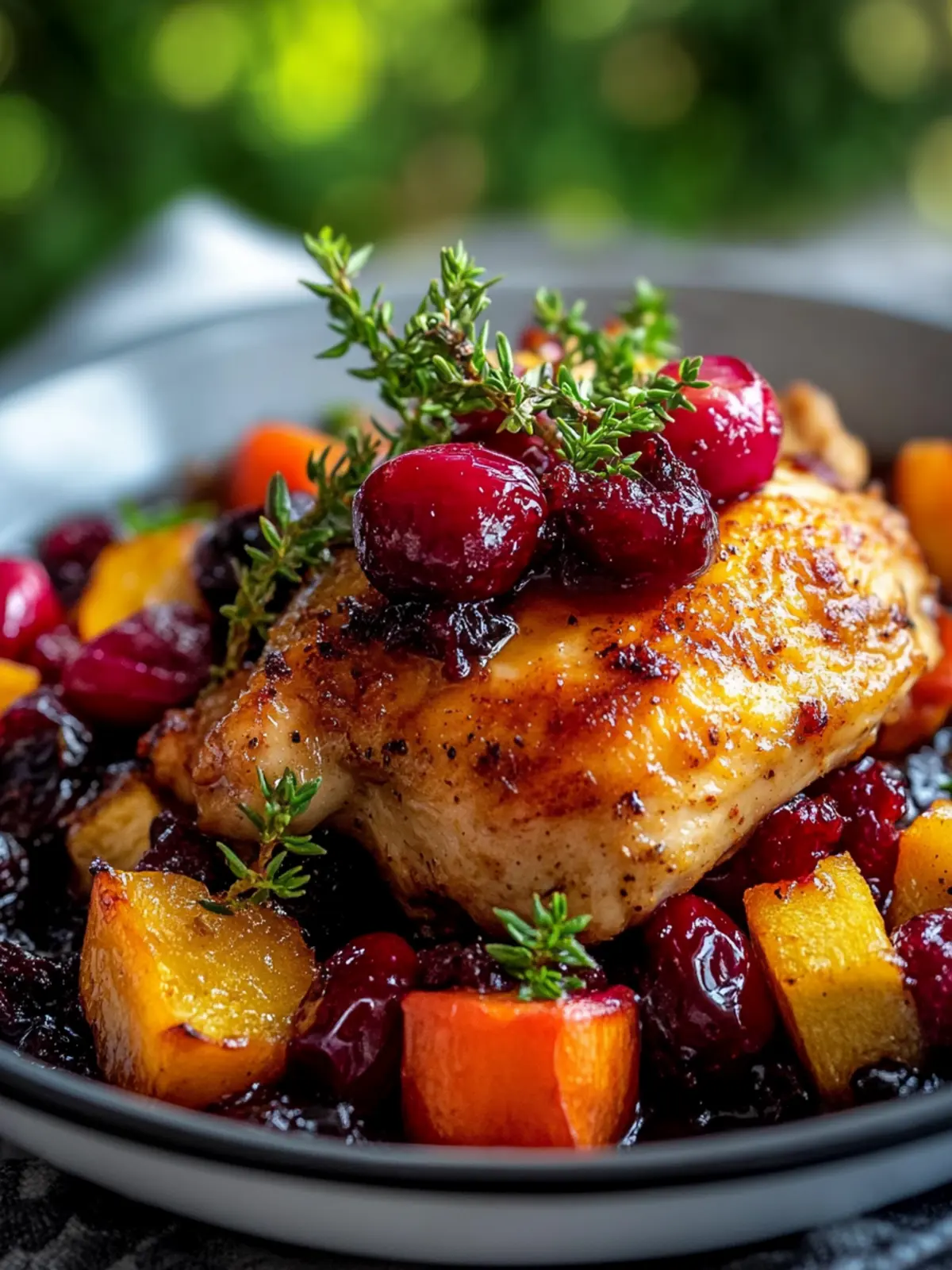 One Pan Honey Cranberry Chicken & Veggies for Effortless Dinner 4 One Pan Honey Cranberry Chicken & Veggies