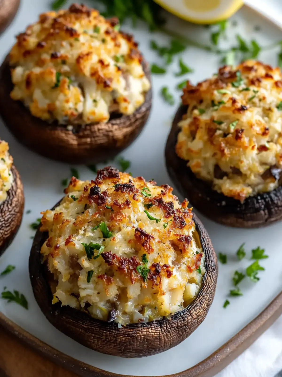 Tasty Crab Stuffed Portobello Mushrooms Your Guests Will Love 4 Tasty Crab Stuffed Portobello Mushrooms