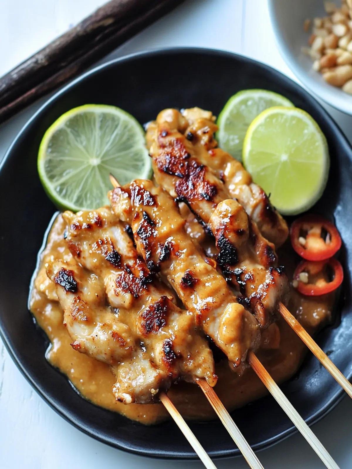 Savor Homemade Indonesian Chicken Satay with Spicy Peanut Sauce 2 Indonesian Chicken Satay with Spicy Peanut Sauce