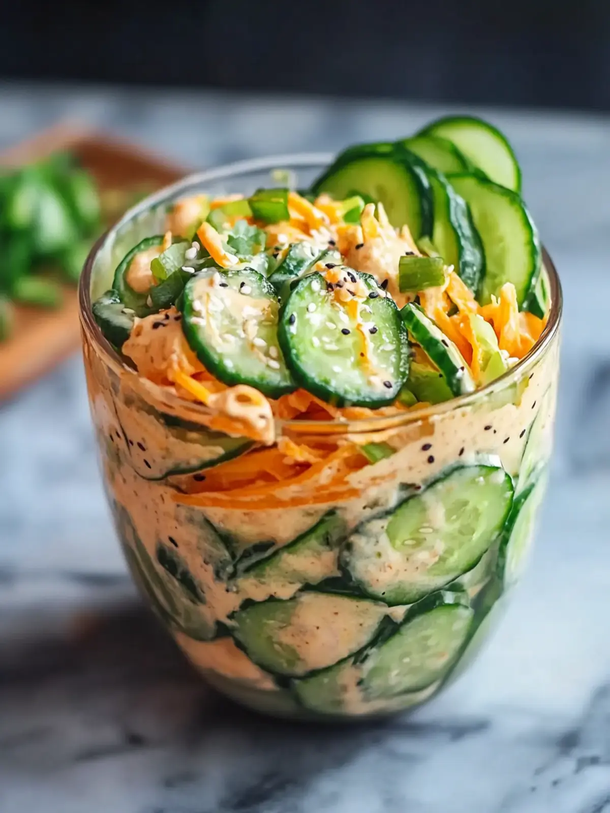 Creamy Asian Cucumber Salad Bowl: Refreshing No-Cook Bliss 4 Creamy Asian Cucumber Salad Bowl
