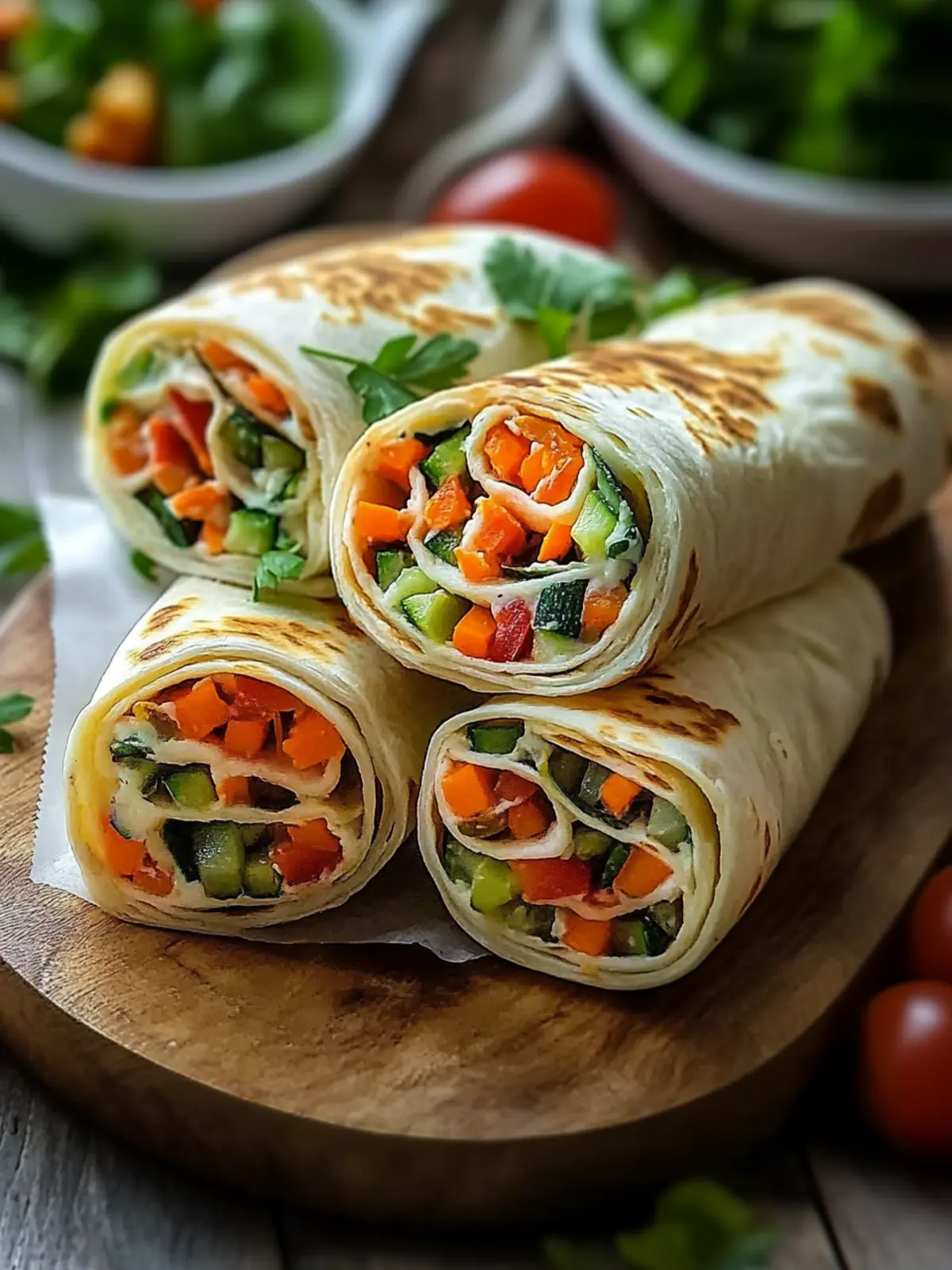 Savory Vegetable Tortilla Roll Ups for Easy No-Cook Snacking 2 Vegetable Tortilla Roll Ups