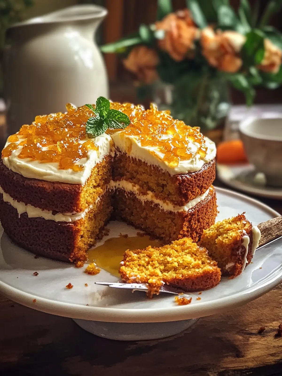 Zesty Carrot Orange Cake with Ginger Syrup That Stuns! 3 Carrot Orange Cake with Ginger Syrup