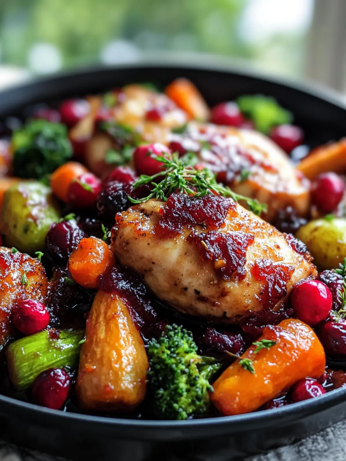 One Pan Honey Cranberry Chicken & Veggies for Effortless Dinner 5 One Pan Honey Cranberry Chicken & Veggies