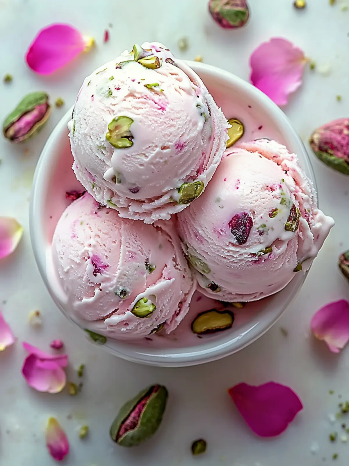 Creamy Rose Pistachio Ice Cream That Enchants Your Tastebuds 3 Rose Pistachio Ice Cream