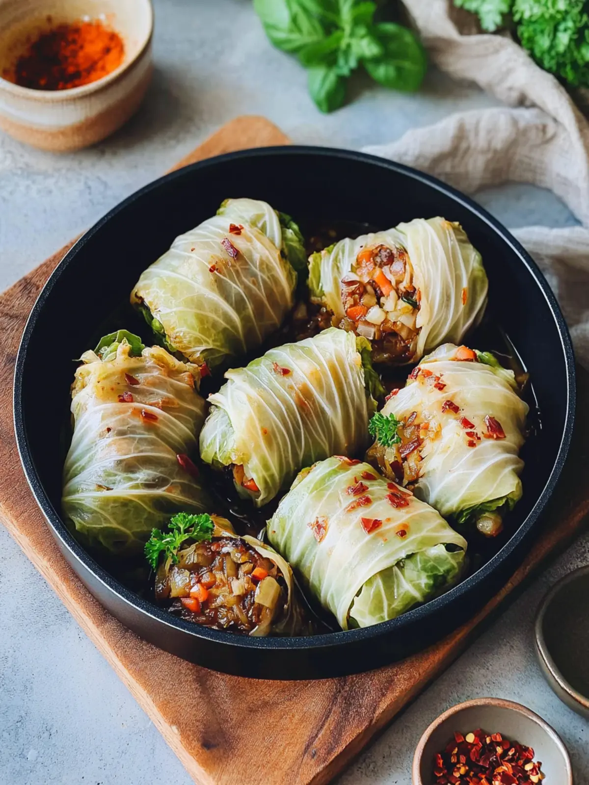 Delicious Vegan Cabbage Rolls with Asian Flavors to Savor 3 Vegan Cabbage Rolls