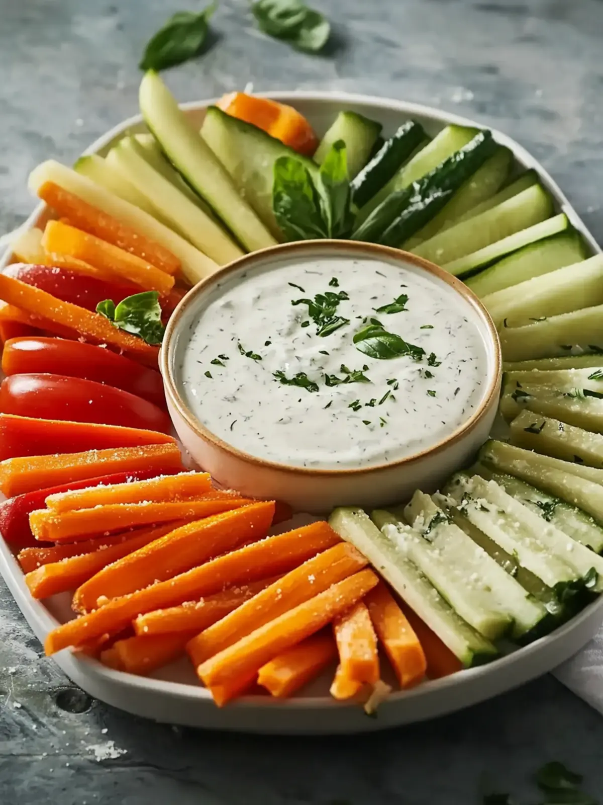 Keto Veggie Sticks with Ranch Dip for Guilt-Free Snacking 3 Keto Veggie Sticks with Ranch Dip