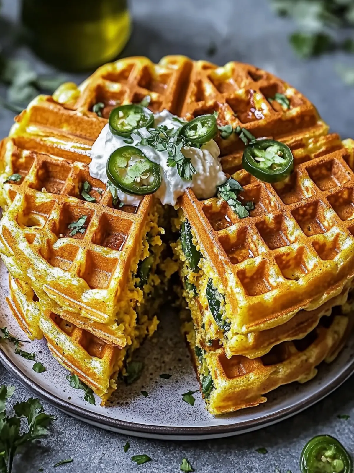 Cheddar Jalapeño Cornbread Waffles for a Spicy Morning Boost 3 Cheddar Jalapeño Cornbread Waffles