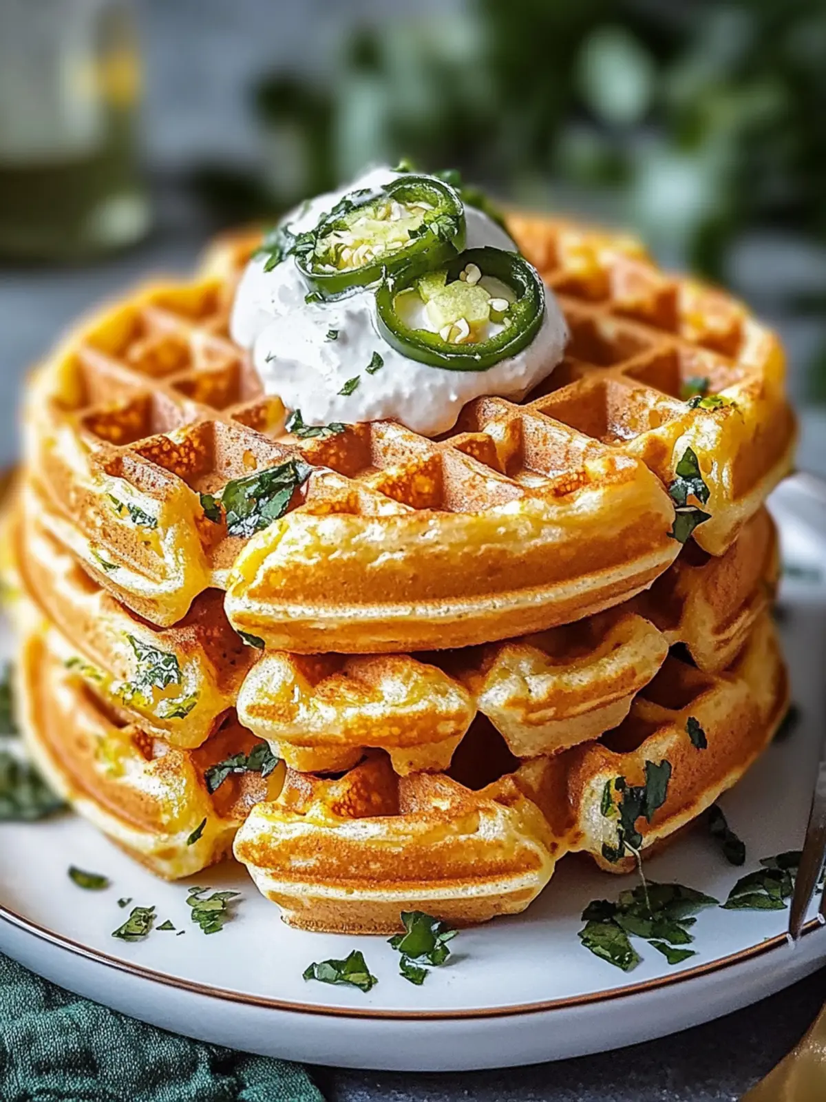 Cheddar Jalapeño Cornbread Waffles for a Spicy Morning Boost 4 Cheddar Jalapeño Cornbread Waffles