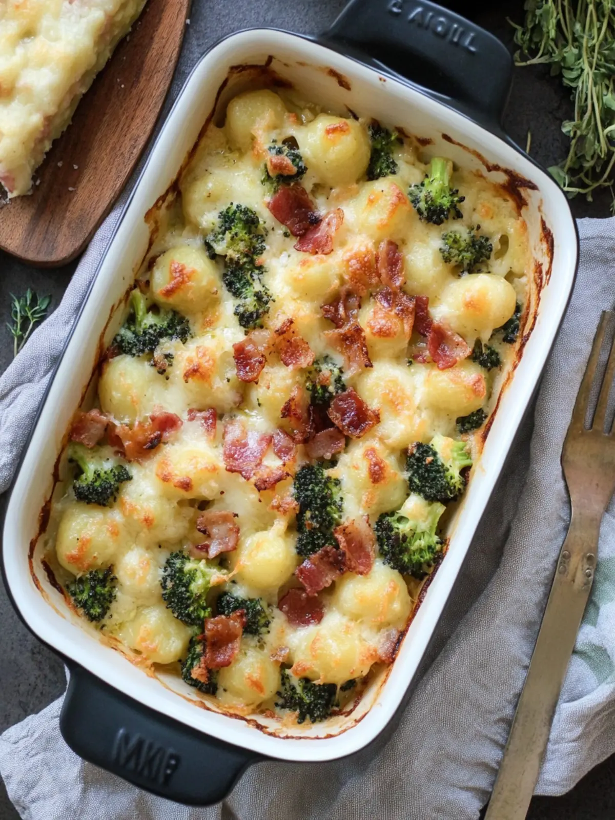 Savor the Comfort: Bacon Broccoli Gnocchi Bake Delight 3 Bacon Broccoli Gnocchi Bake