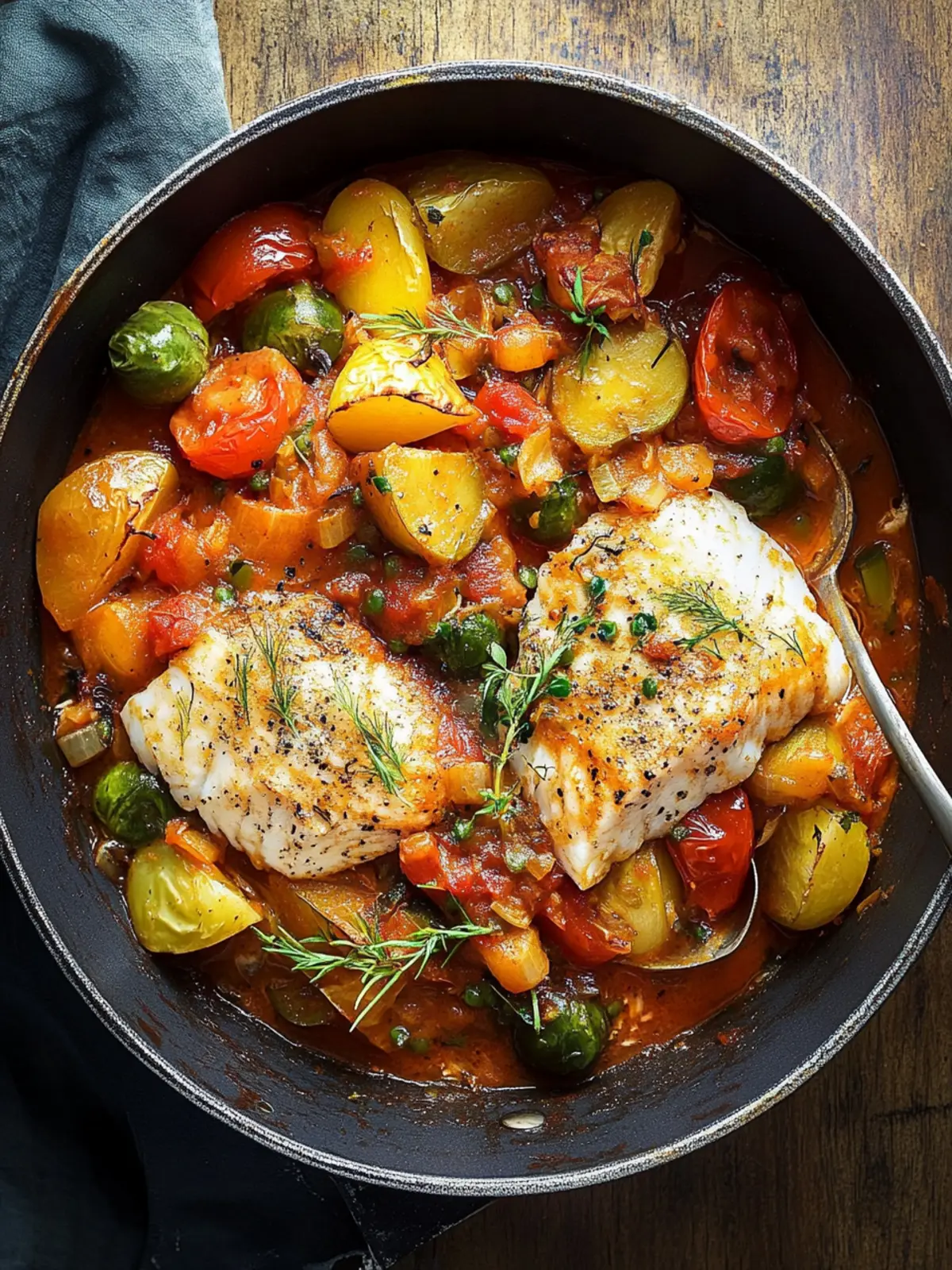 Cod with Ratatouille: Your Easy One-Pot Dinner Delight 5 Cod with Ratatouille
