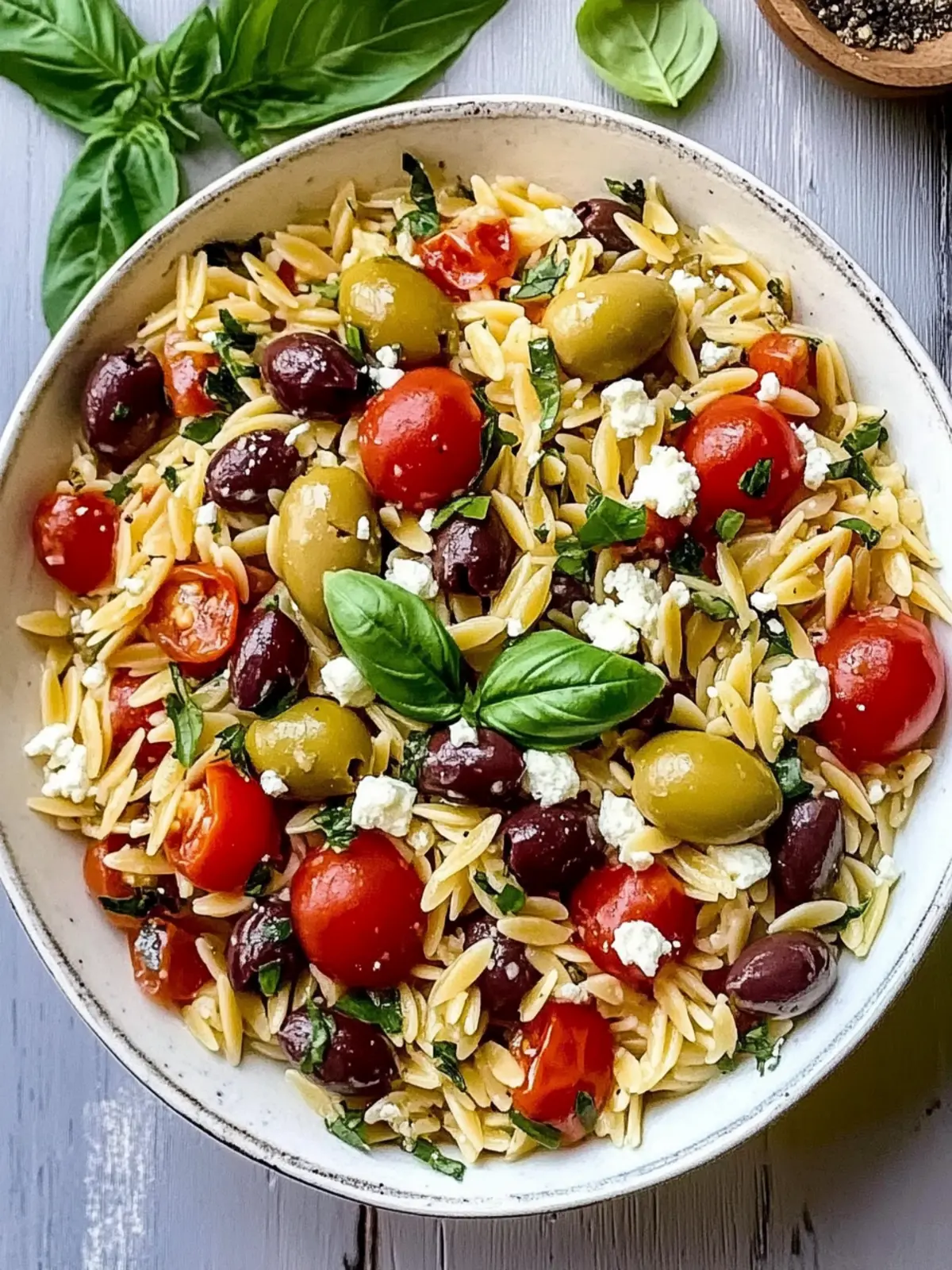 Homemade Greek Orzo with Tomatoes, Olives, Basil, and Feta Magic 3 Homemade Greek Orzo with Tomatoes, Olives, Basil, and Feta