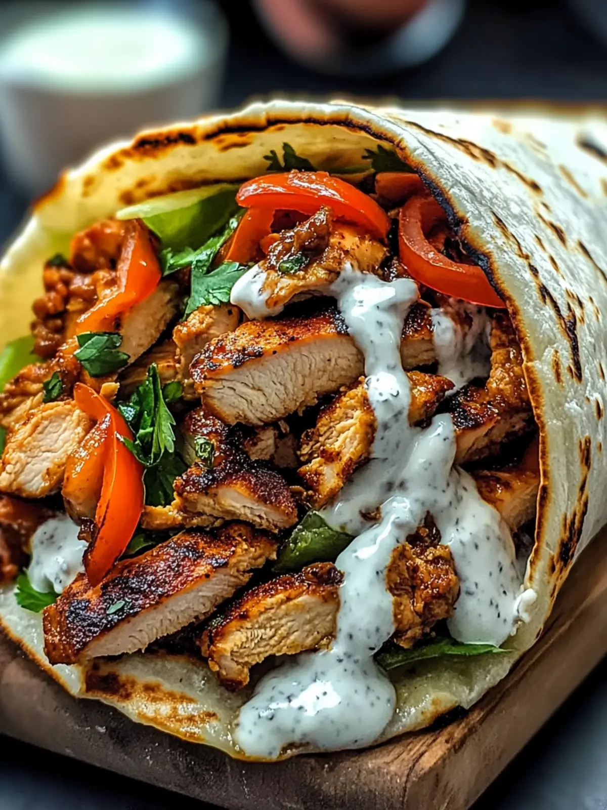 Savory Chicken Shawarma with Creamy Garlic Sauce Delight 5 Chicken Shawarma with Creamy Garlic Sauce