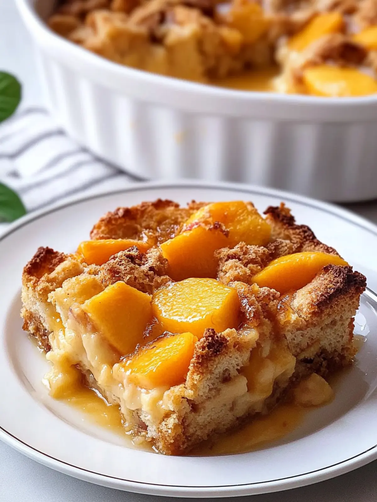 Easy Peach Bread Pudding: Your New Favorite Summer Dessert 2 Easy Peach Bread Pudding