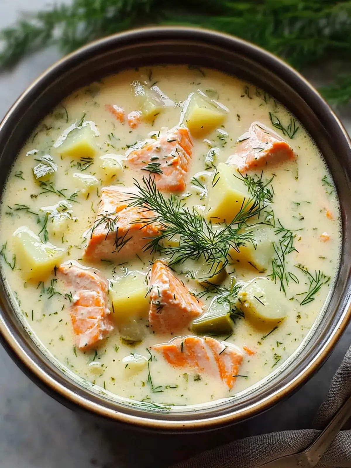 Creamy Dill Salmon Soup with Potatoes and Leeks for Comfort 3 Creamy Dill Salmon Soup with Potatoes and Leeks