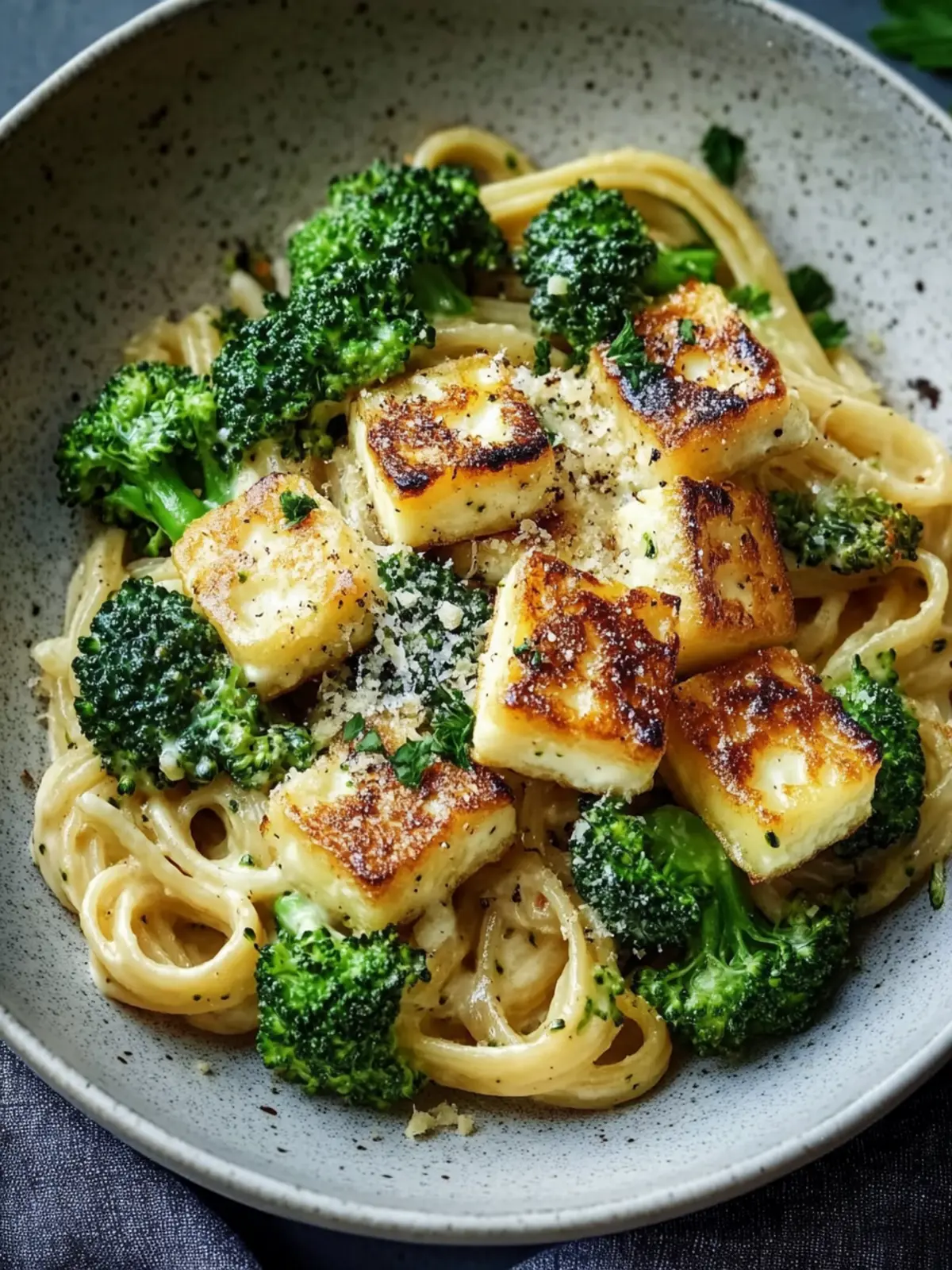 Creamy Halloumi Pasta with Garlic and Broccoli in 25 Minutes 3 Creamy Halloumi Pasta with Garlic and Broccoli