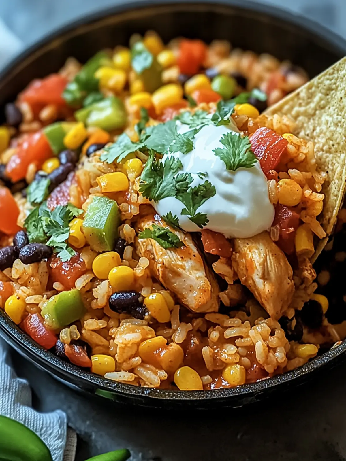 One Pan Tex Mex Chicken and Rice for a Cozy Family Dinner 2 One Pan Tex Mex Chicken and Rice