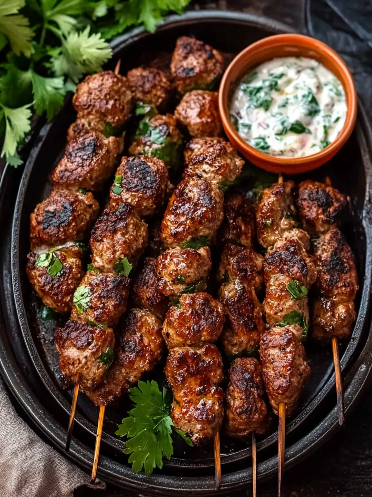 Flavor-Packed Lamb and Beef Kofta Kebab with Tzatziki Bliss 3 Lamb and Beef Kofta Kebab