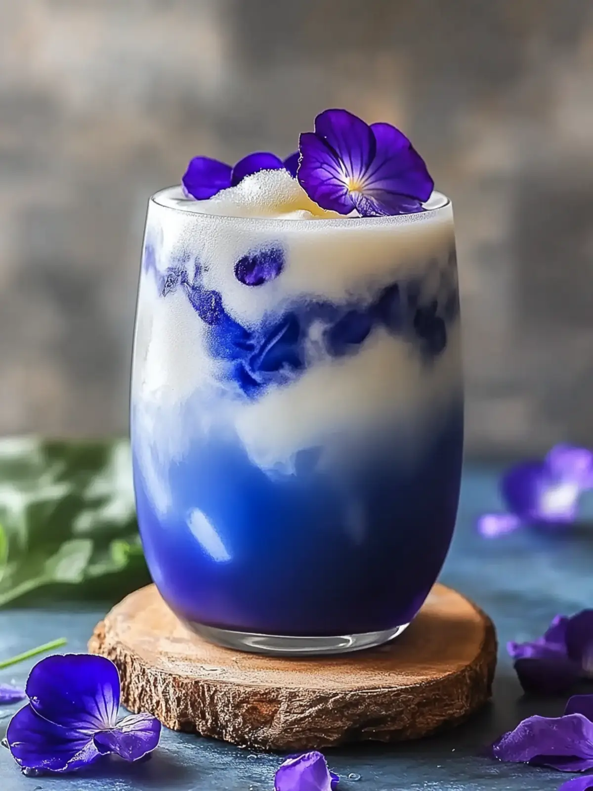 Creamy Butterfly Pea Flower Iced Tea with Cold Foam Bliss 5 Creamy Butterfly Pea Flower Iced Tea with Cold Foam for Refreshing Sips
