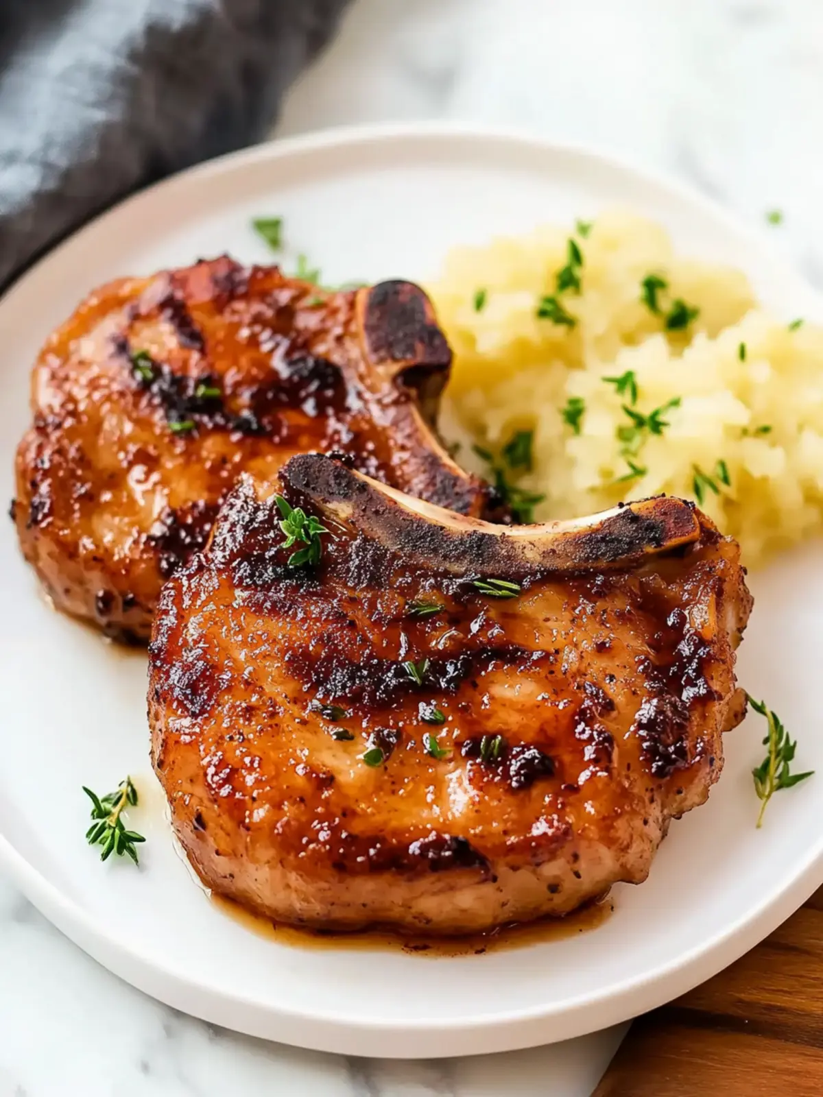 Sweet & Savory Brown Sugar Pork Chops: Air Fryer or Baked Delight 3 Brown Sugar Pork Chops with Air Fryer and Baked