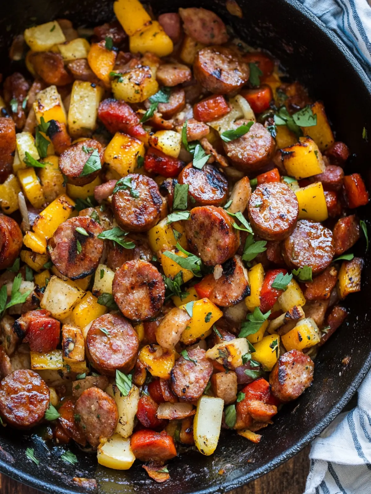 Delicious Summer Sausage Skillet with Andouille Sausage Bliss 4 Summer Sausage Skillet with Andouille Sausage