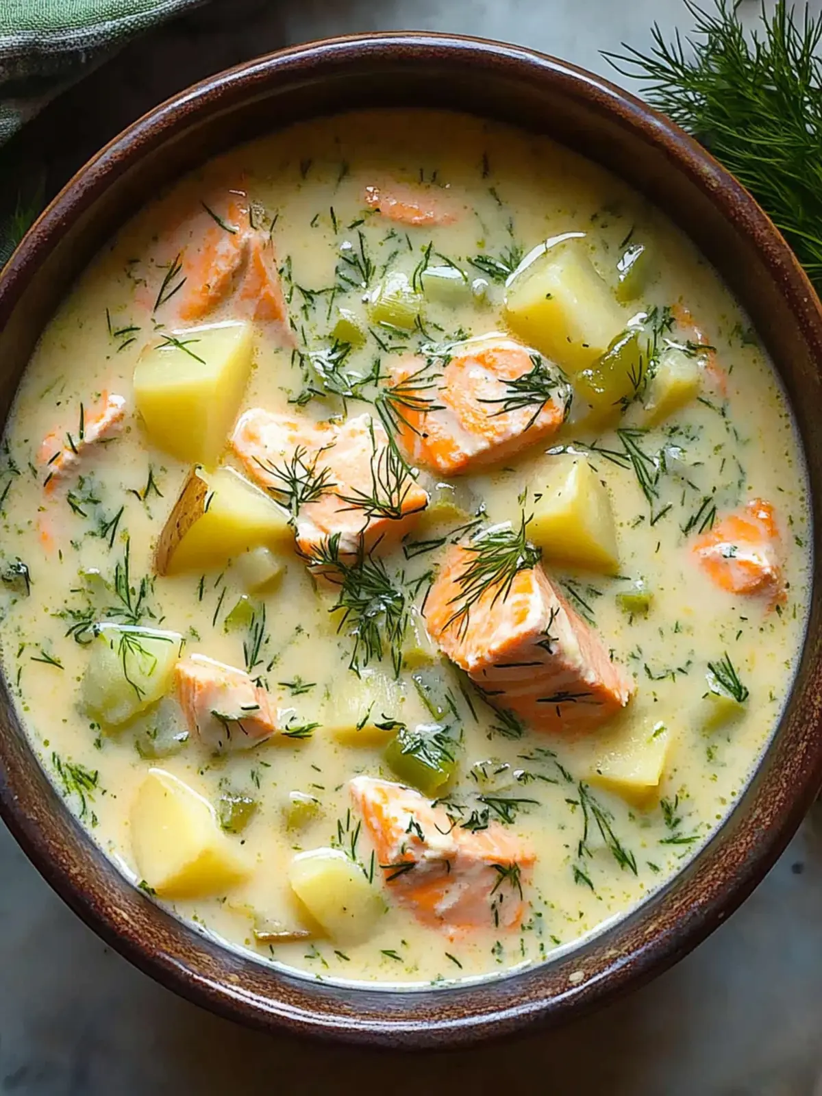 Creamy Dill Salmon Soup with Potatoes and Leeks for Comfort 4 Creamy Dill Salmon Soup with Potatoes and Leeks