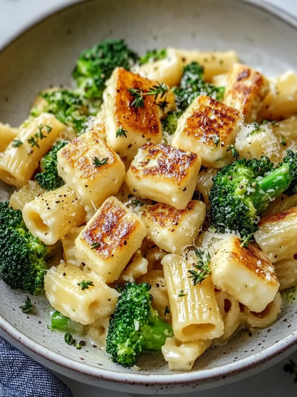 Creamy Halloumi Pasta with Garlic and Broccoli in 25 Minutes 2 Creamy Halloumi Pasta with Garlic and Broccoli