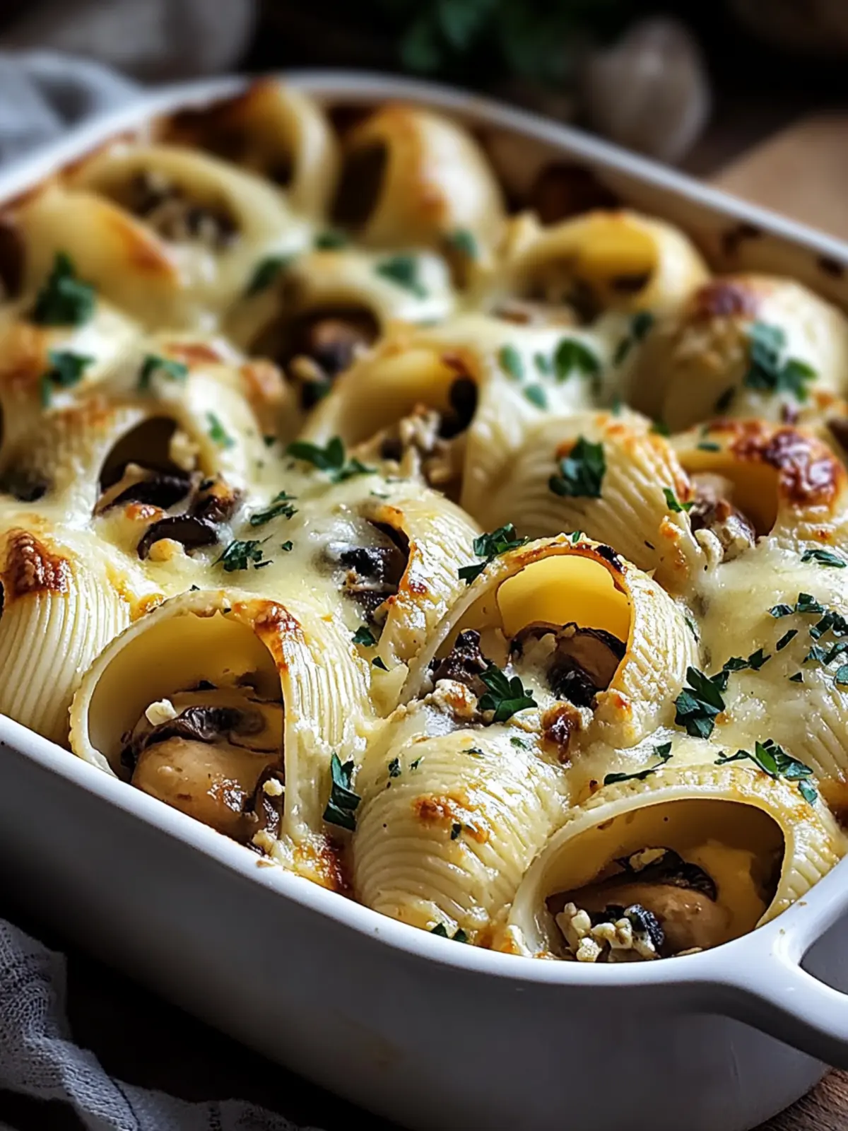 Creamy Garlic Mushroom Stuffed Shells for Cozy Dinner Bliss 2 Creamy Garlic Mushroom Stuffed Shells