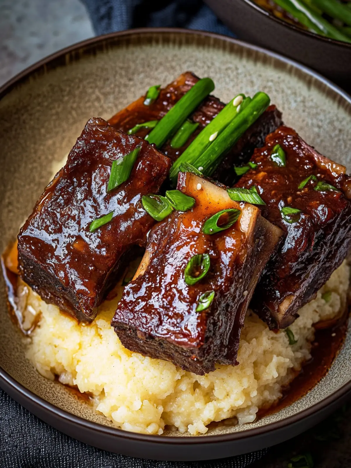 Slow Cooked Beef Short Ribs in Soy Apple Sauce Bliss 4 Slow Cooked Beef Short Ribs in Soy Apple Sauce