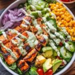 Mexican Salmon Salad Bowl with Creamy Poblano Ranch Twist 10 Mexican Salmon Salad Bowl with Roasted Poblano Ranch Dressing