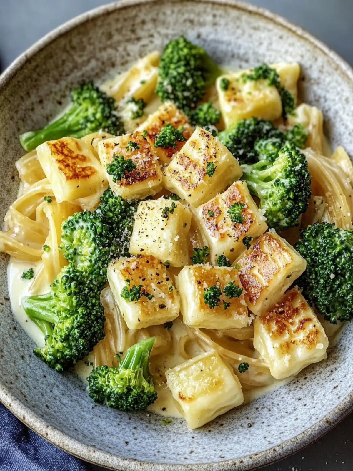 Creamy Halloumi Pasta with Garlic and Broccoli in 25 Minutes 5 Creamy Halloumi Pasta with Garlic and Broccoli